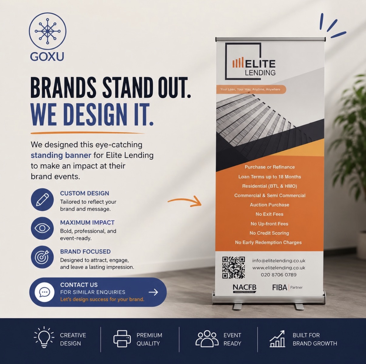 Elite Lending standing banner design